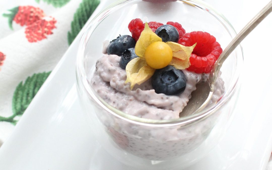 Coconut Chia Yogurt Pudding with Berries